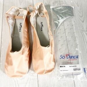 So Danca Leather Ballet Shoes 9.5L Pink 40 Wide
